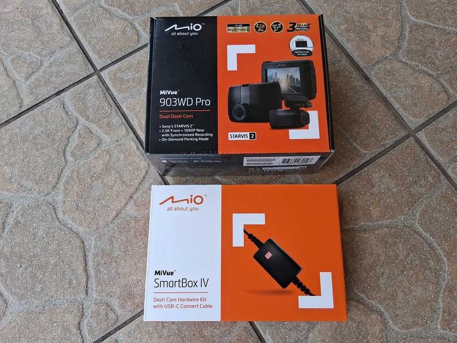 Wideorejestrator MIO MiVue 903 WD Pro + SmartBox IV + Karta Samsung 128GB  Kamera NOWE