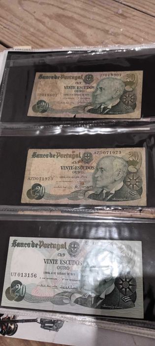 Coleção de notas Portuguesas Escudos