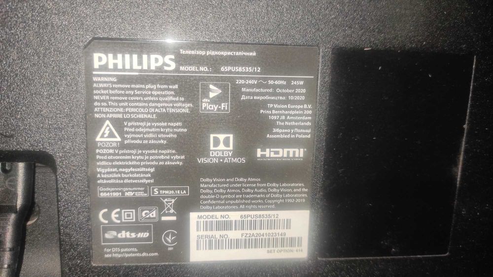 Telewizor Philips 65PUS8535/12