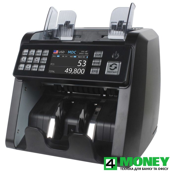 Счетчик банкнот Bcash MVC750 DUAL Счетная машинка с проверкой купюр