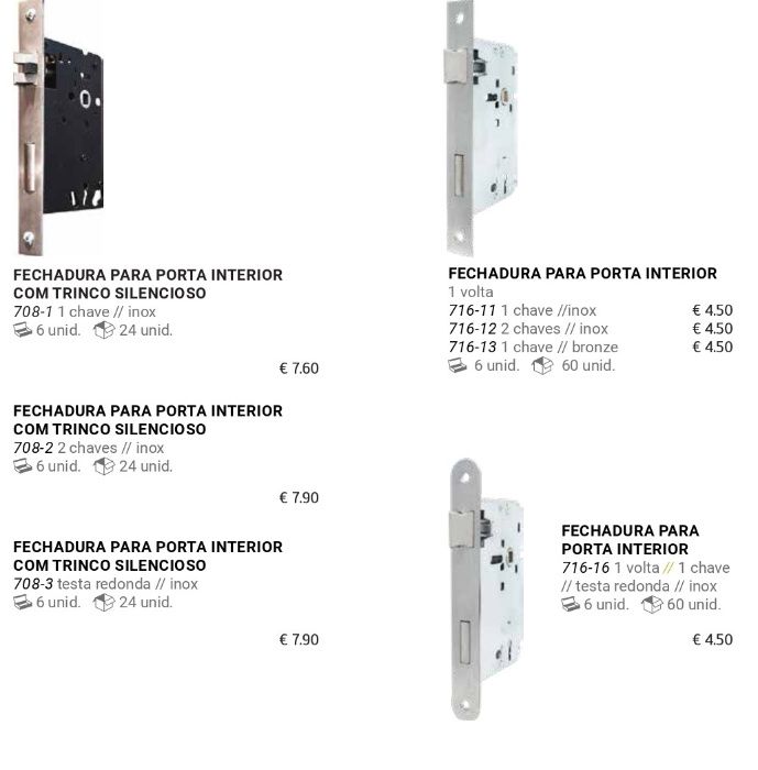 Fechadura para porta , caixa correio,contador ,vidro,