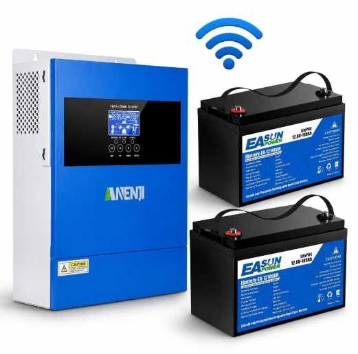 LiFePO4 12V/100Ah Акумулятор CyperOcean з BMS 100 А Інвертор Комплекти АКБ Инвертор Аккумулятор