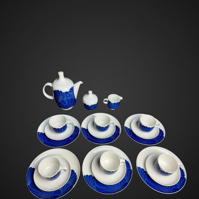 Serwis na 6os Rosenthal Studio-Line Karangel kobaltowe kwiaty B4/8241