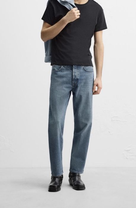 Джинси прямі сині чоловічі базові Regular Straight Leg Zara