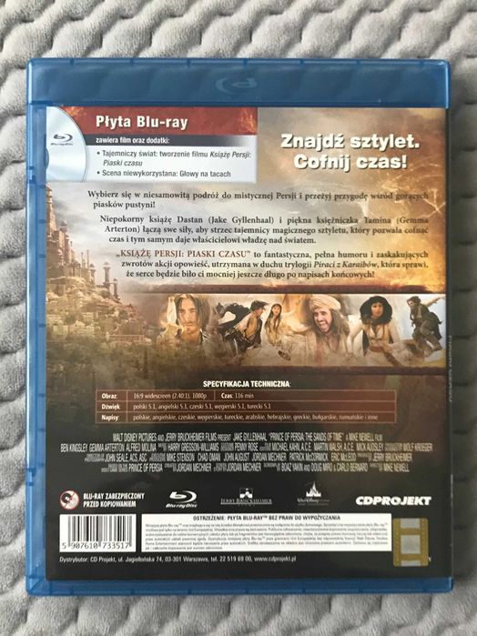 "Książę Persji Piaski Czasu", "Aladyn" - 2 Blu-ray (NIEUŻYWANE)