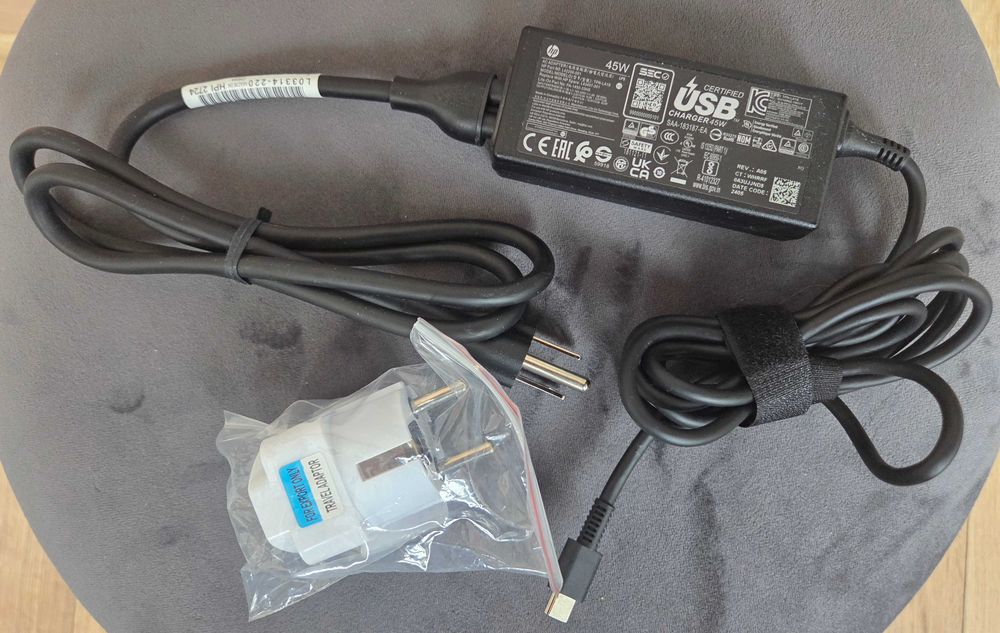 Блок живлення HP 45W USB-C (TPN-LA19) + Перехідник