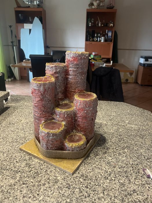 Vela decorativa  feita em casa