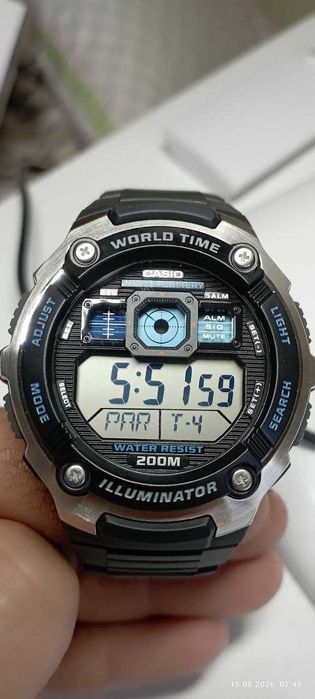 Чоловічий годинник casio ae-2000w-1avcf