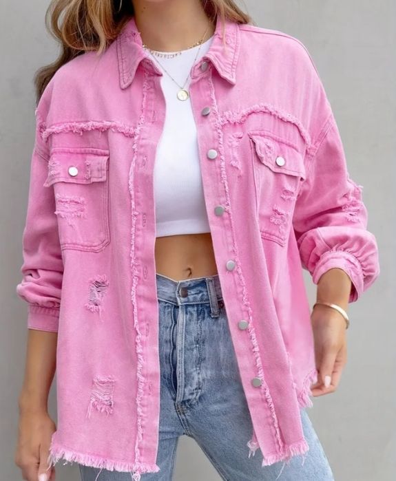 Koszula damska ala jeans oversize