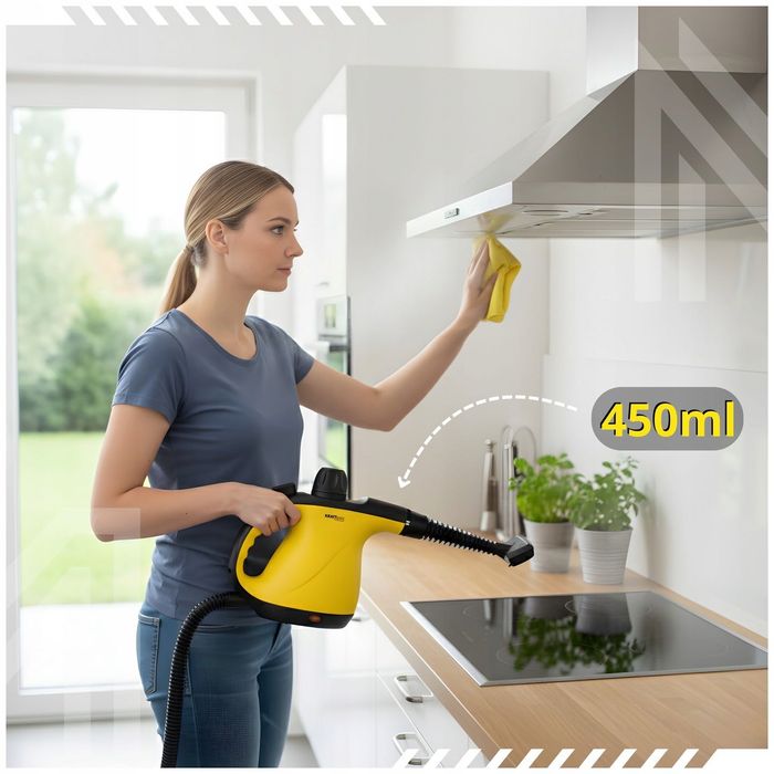 Myjka Parowa Czyścik Do Okien Fug Parownica Ręczna 3,5Bar 1200w Zestaw