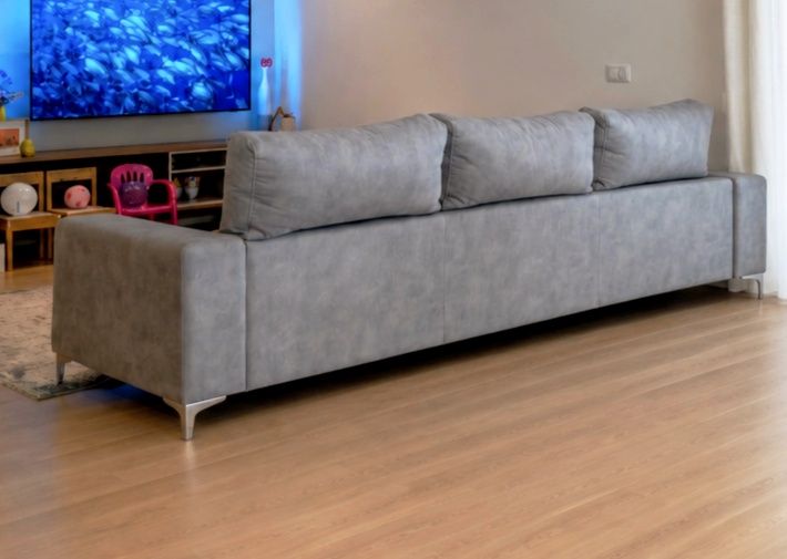Sofá com Chaise Longue e Assentos Deslizantes – 3,10 m – Excelente Estado