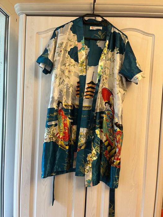Kimono szlafrok narzutka z japońskim chińskim wzorem Saimeiqi rozm.uni