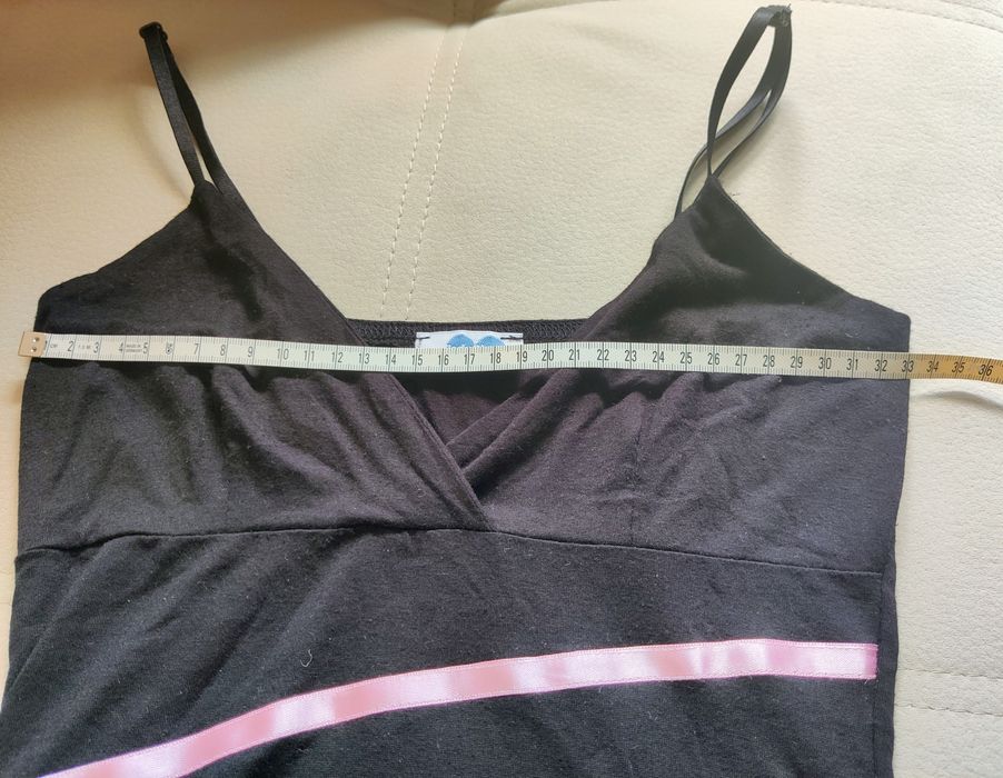 Top preto, alças finas, reguláveis, BodyBloom Paris, S