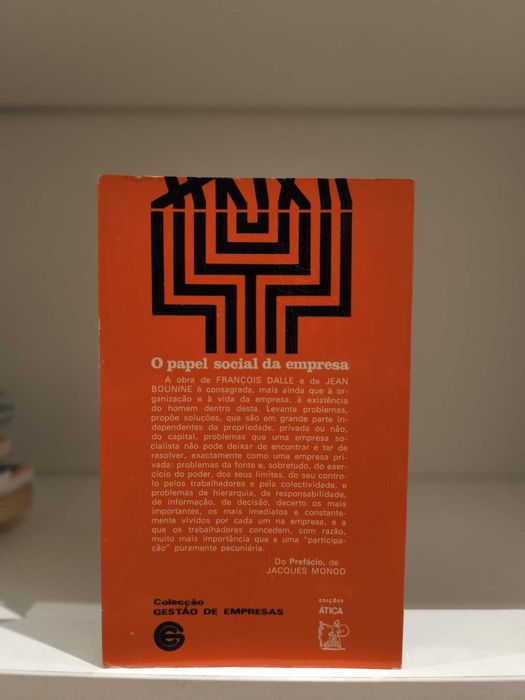 Livro "O Papel Social da Empresa, 1976" de F. Dalle e J. Bounine