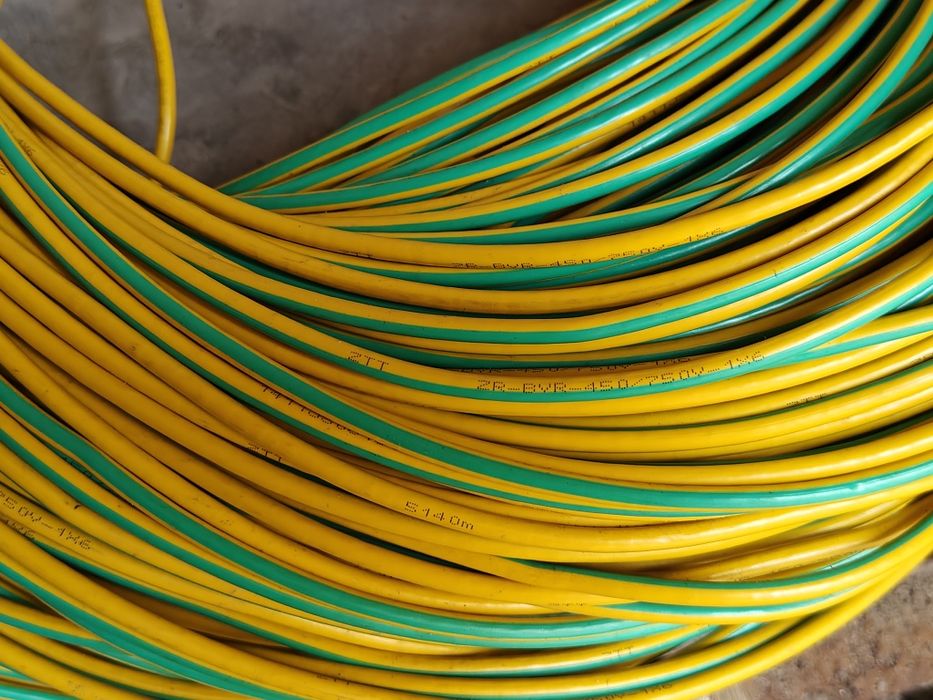 Провід ПВ-3, 6 мм2, жовто-зелений