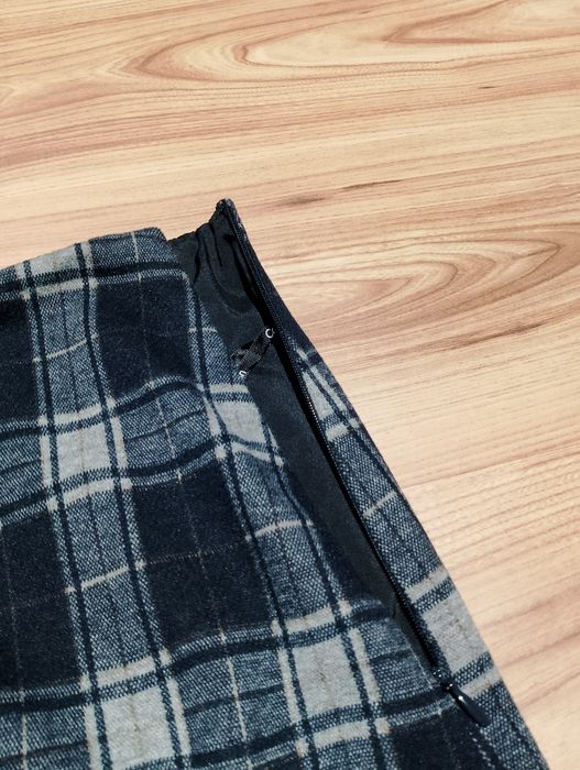 Granatowa Mini Spodnica Spódniczka W Kratkę Calvin Klein X