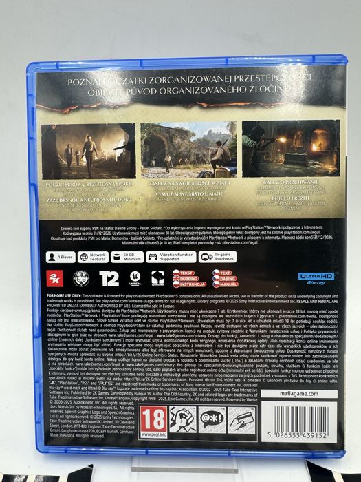 PL Mafia the Old Country Ps5 Gwarancja