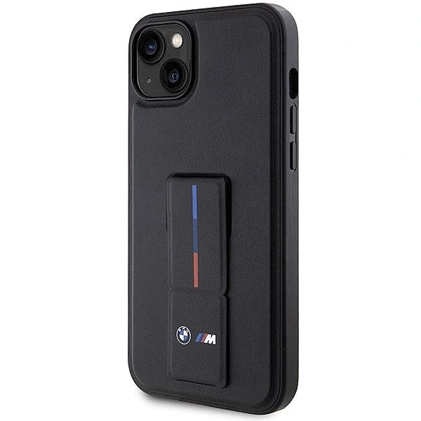 Etui BMW Grip Stand Hot Stamp na iPhone 14 Plus / 15 Plus - czarne