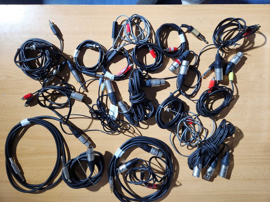 Cabos Áudio XLR,RCA,Jack