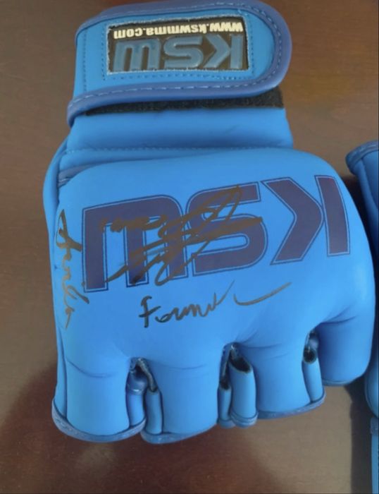 Rekawice KSW 94 z podpisami Zawodników