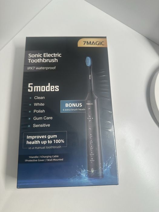 Nowa soniczna szczoteczka do zębów 7MAGIC D36 – 6 głowic