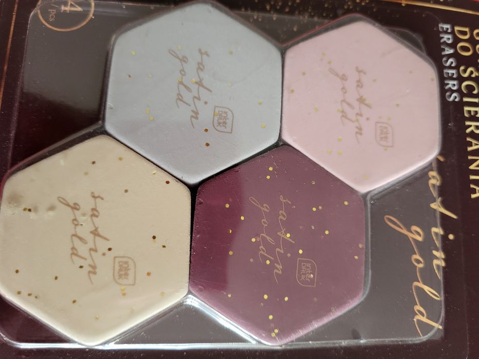 Gumki do ścierania 4w1 satin gold Interdruk