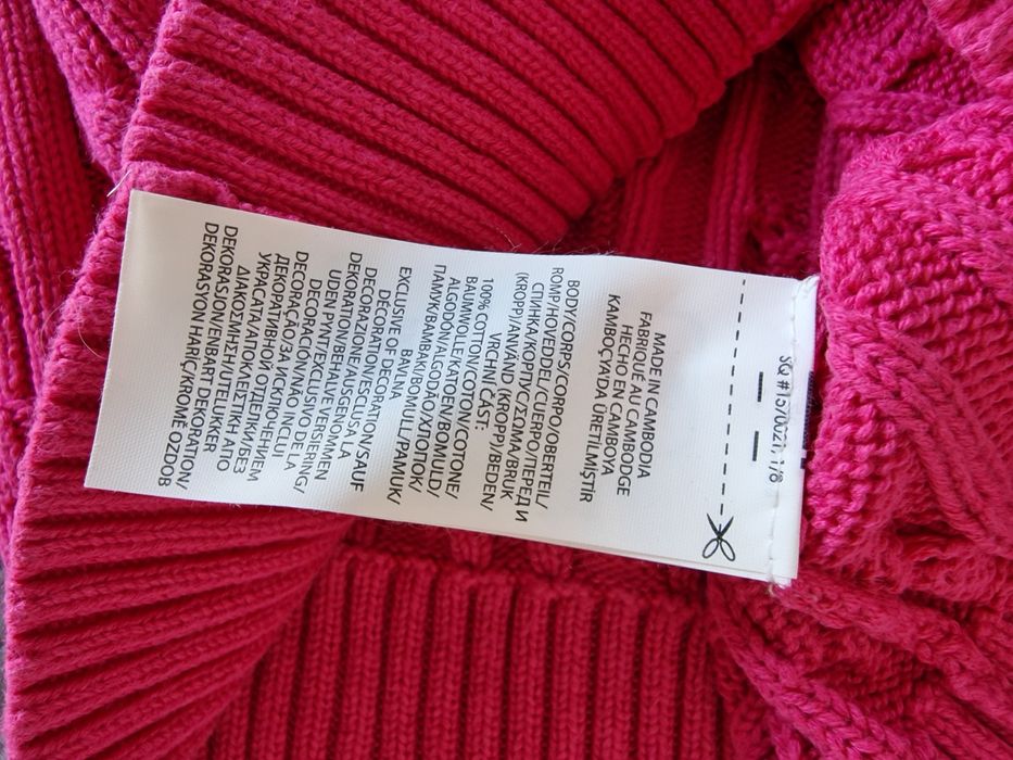 Sweterek różowy Ralph Lauren roz 122cm