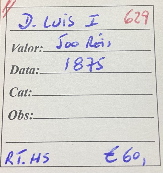 Moeda 629 - D LUIS I - 500 Reis 1875