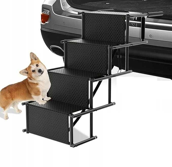 Schody dla psa, samochodowe, rampa składana 4-stopniowa - do 80 kg