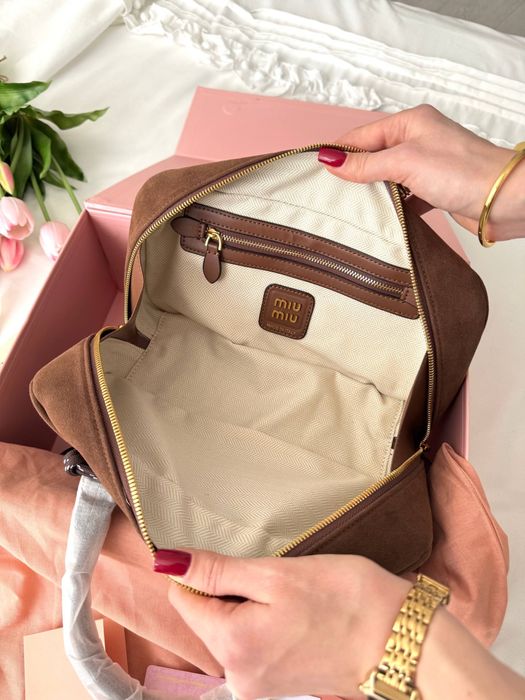 Torebka Miu Miu arcadie suede brown