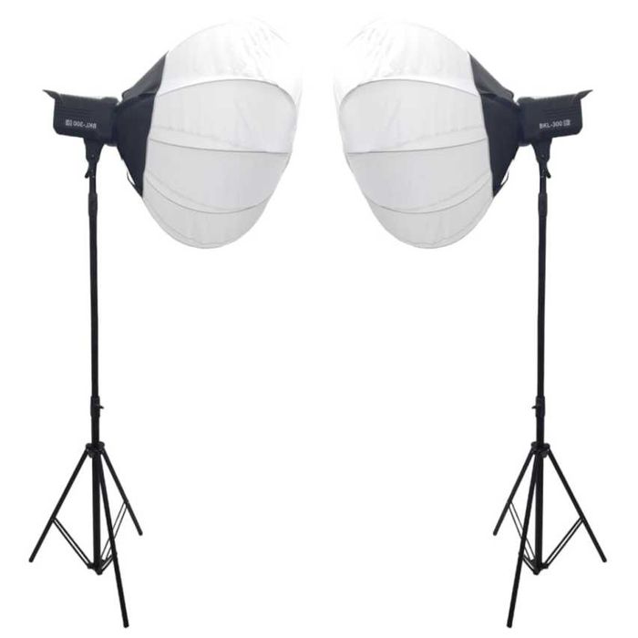 Soft Box Luz de 120W para Fotos e Vídeos com Globo Articulado e Tripé