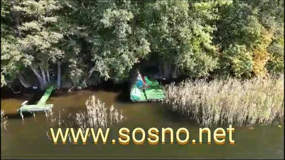 Domek kempingowy nad jeziorem płot, linia brzegowa, 40m-pomost, plaza