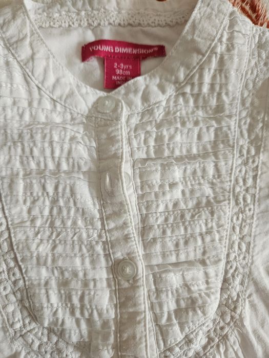 Camisa branca para menina 3 anos