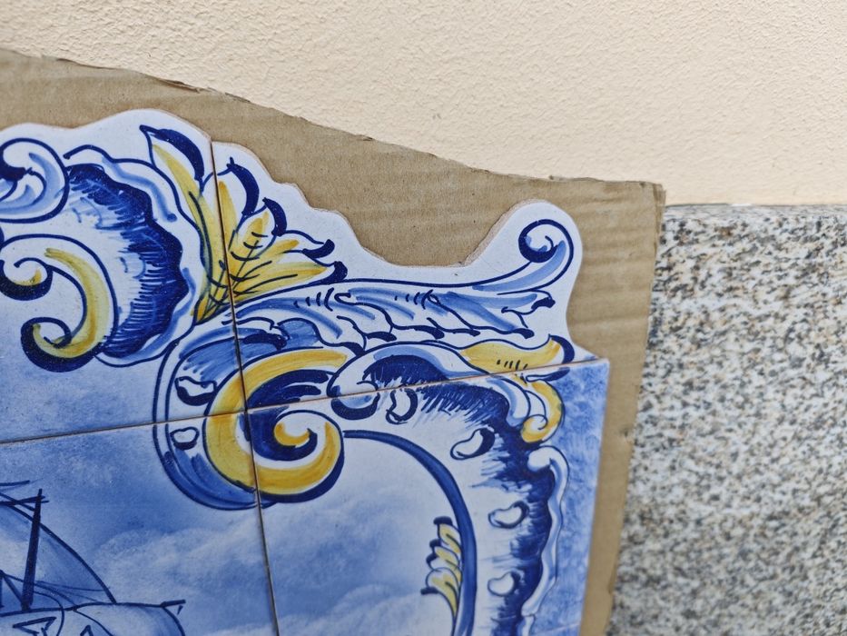 Conjunto 12 Azulejos Portugueses Caravela Portuguesa