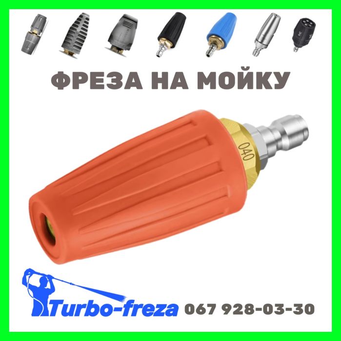 Грязевая фреза для мойки роторная турбо насадка форсунка сопло Karcher