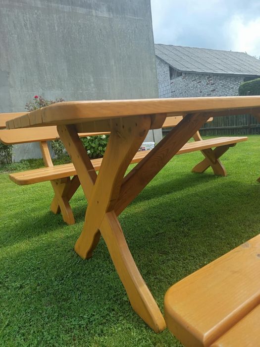 Zestaw ogrodowy z drewna