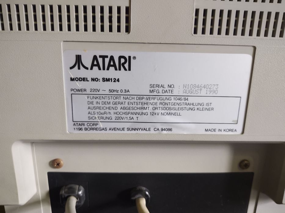 Monitor Atari SM124 sprawny