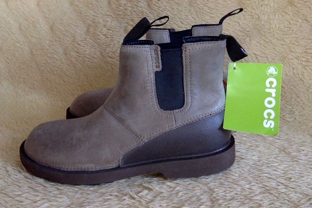 Sztyblety botki męskie skóra 42 Crocs M 9 wkładka ok.27,5 cm. nowe