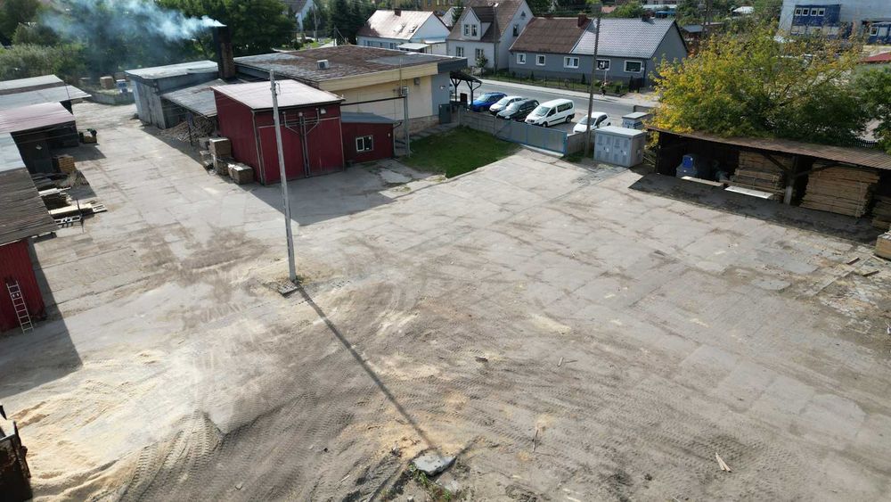 Wynajmę utwardzony teren z biurem, warsztatem i halami
