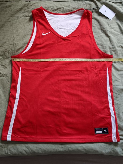 Koszulka na ramki Nike ( Team Basketball Reversible Jersey ) - Dwustronna - czerwona / biała - XL