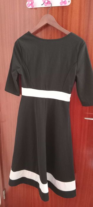 Vestido preto e branco novo número 38