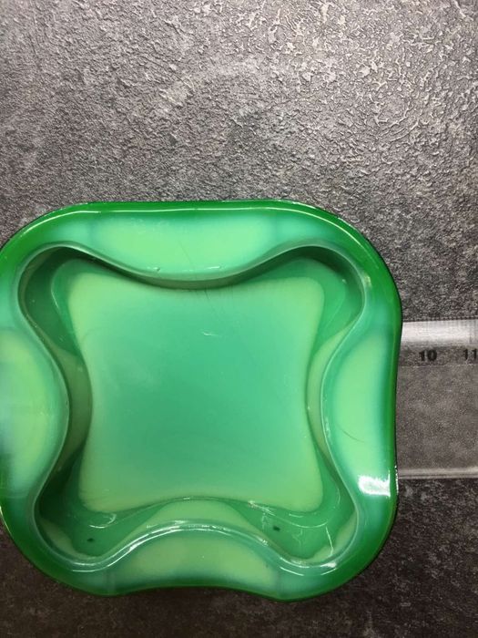 Пепельница чешское малахитовое стекло Bohemia ваза конфетница