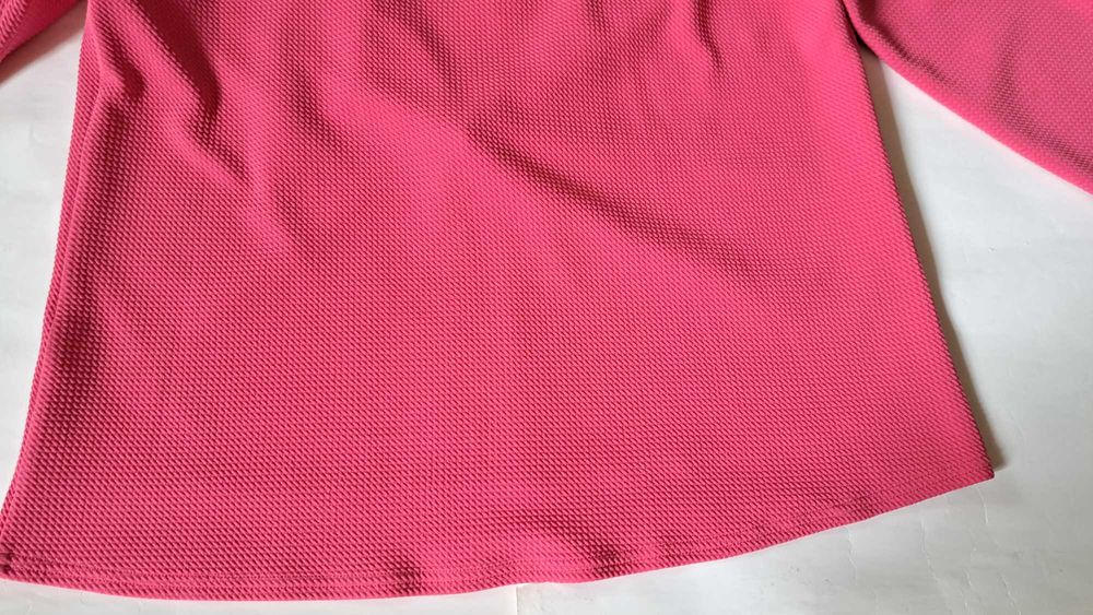 Bluzka damska - r. 42 - XL - rękaw 3/4 z ozdobną klamrą