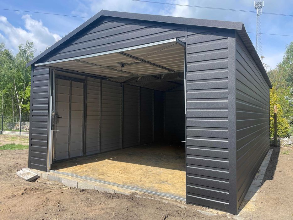 Garaż blaszany, 4x6, konstrukcja ocynk. PRODUCENT.