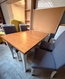 !!! WYPRZEDAŻ EKSPOZYCJI !!! Zestaw stół rozkładany + 4 krzesła