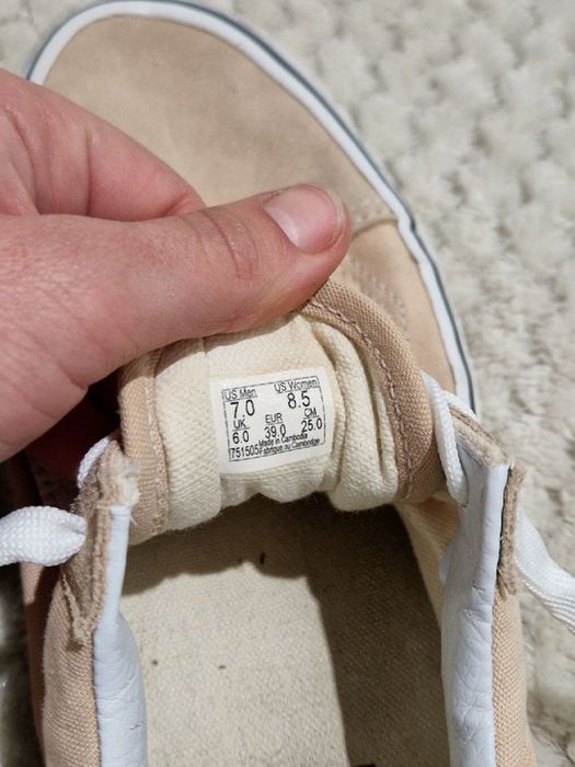 Бежевые кеды ванс vans old school 39 р 25 см