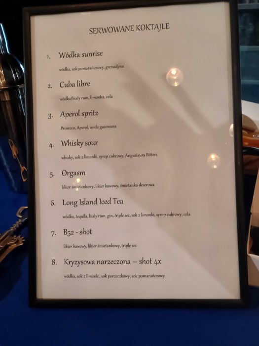 Barman drink bar eventowy