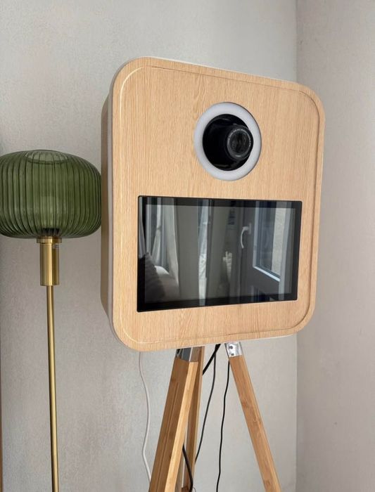 Cabine fotográfica profissional de madeira - Cabine de selfies
