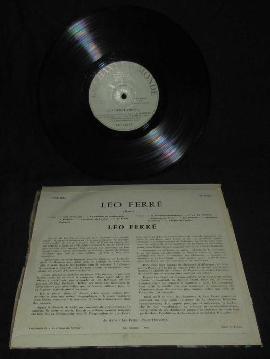 Disco Vinil Léo Ferré Le Chant Du Monde