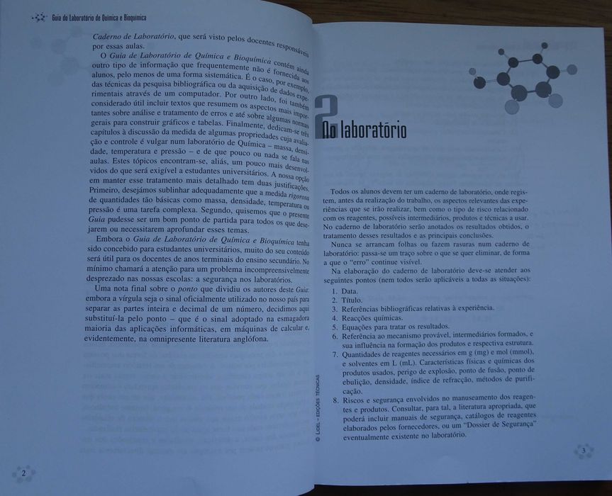 Guia do Laboratório de Química e Bioquímica